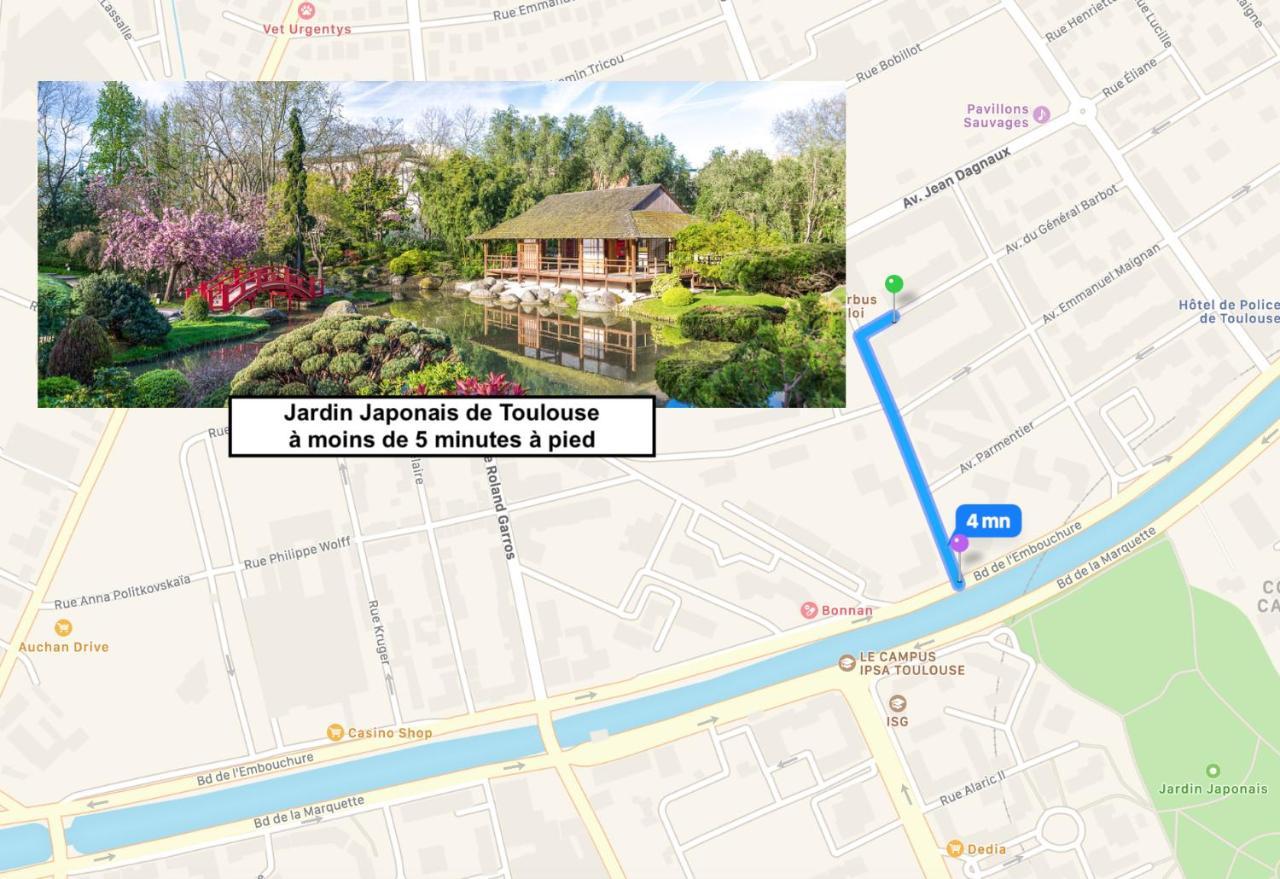 Ferienwohnung Le Saint Eloi - Studio Avec Parking Toulouse Centre Exterior foto